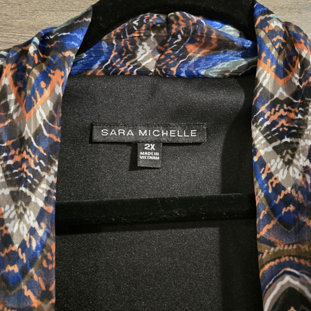 Sarah Michelle, 2X Women's 2fer blouse